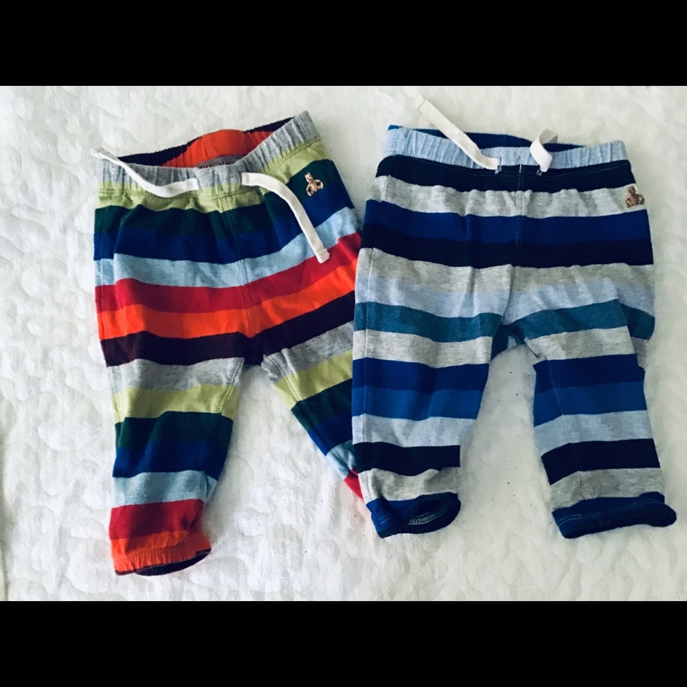 Baby gap boys girls striped pants leggings 6-12